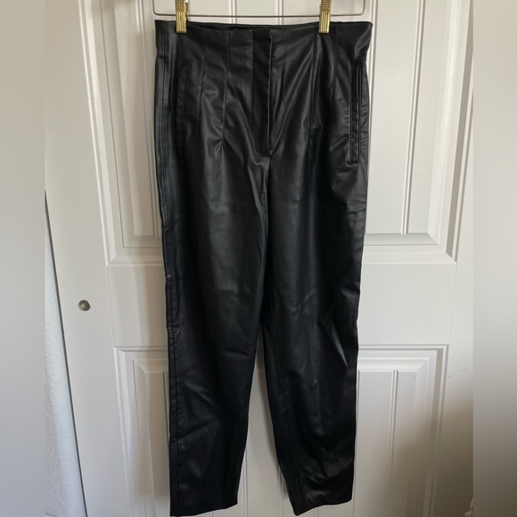 Zara Pants & Jumpsuits Zara Faux Leather Pants High Waisted Medium